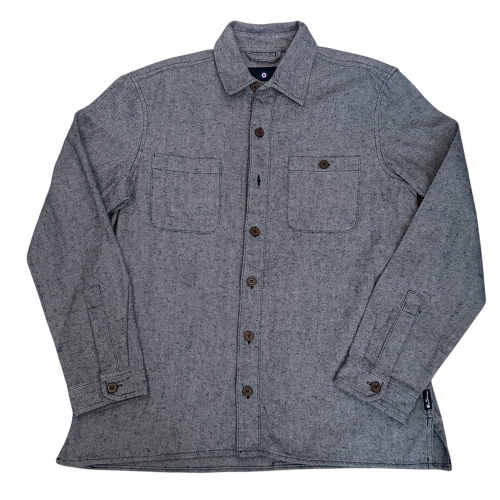 Ben Sherman Charcoal Flannel Shacket Size Medium New